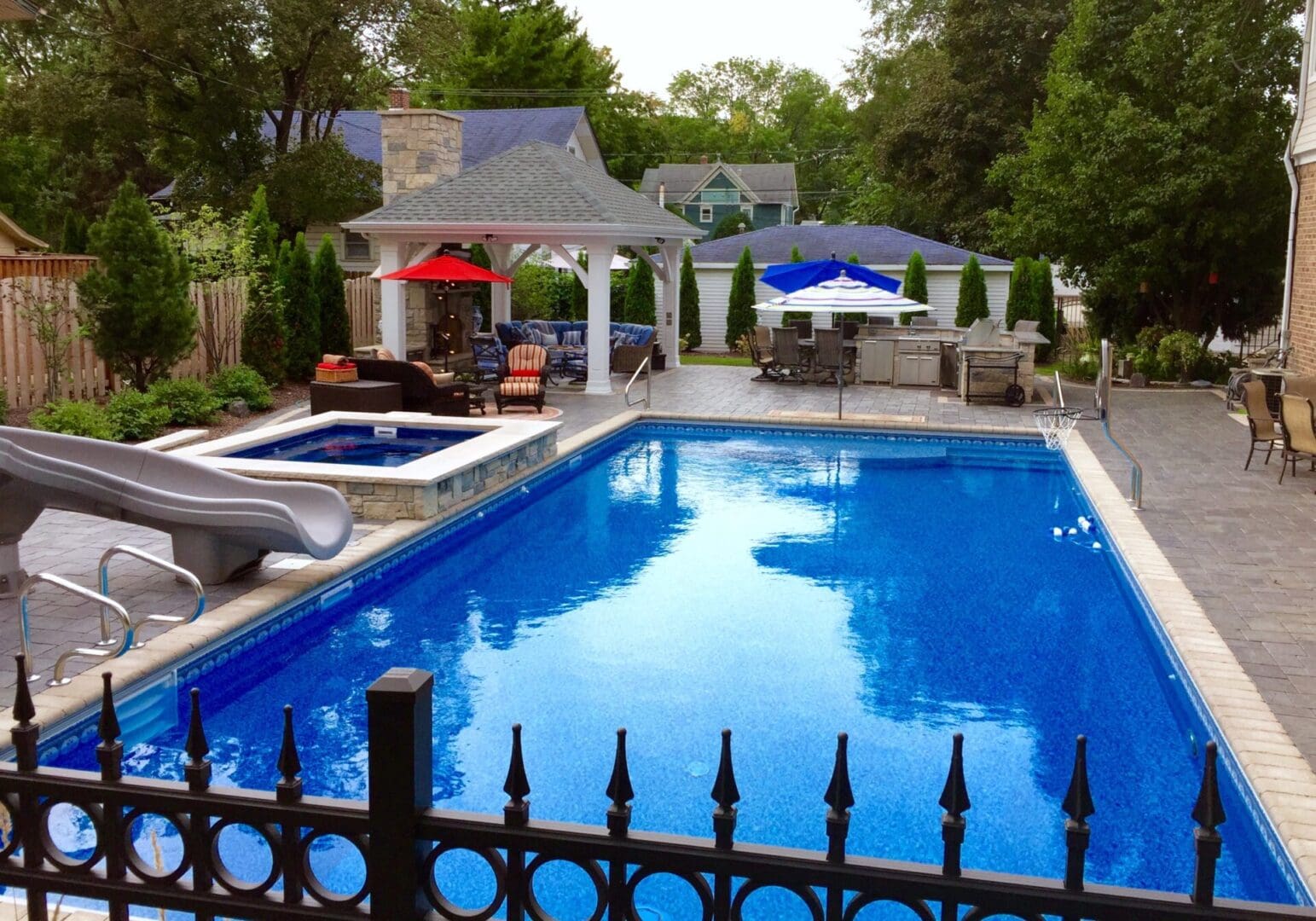 Custom pool patio installation near Naperville, IL