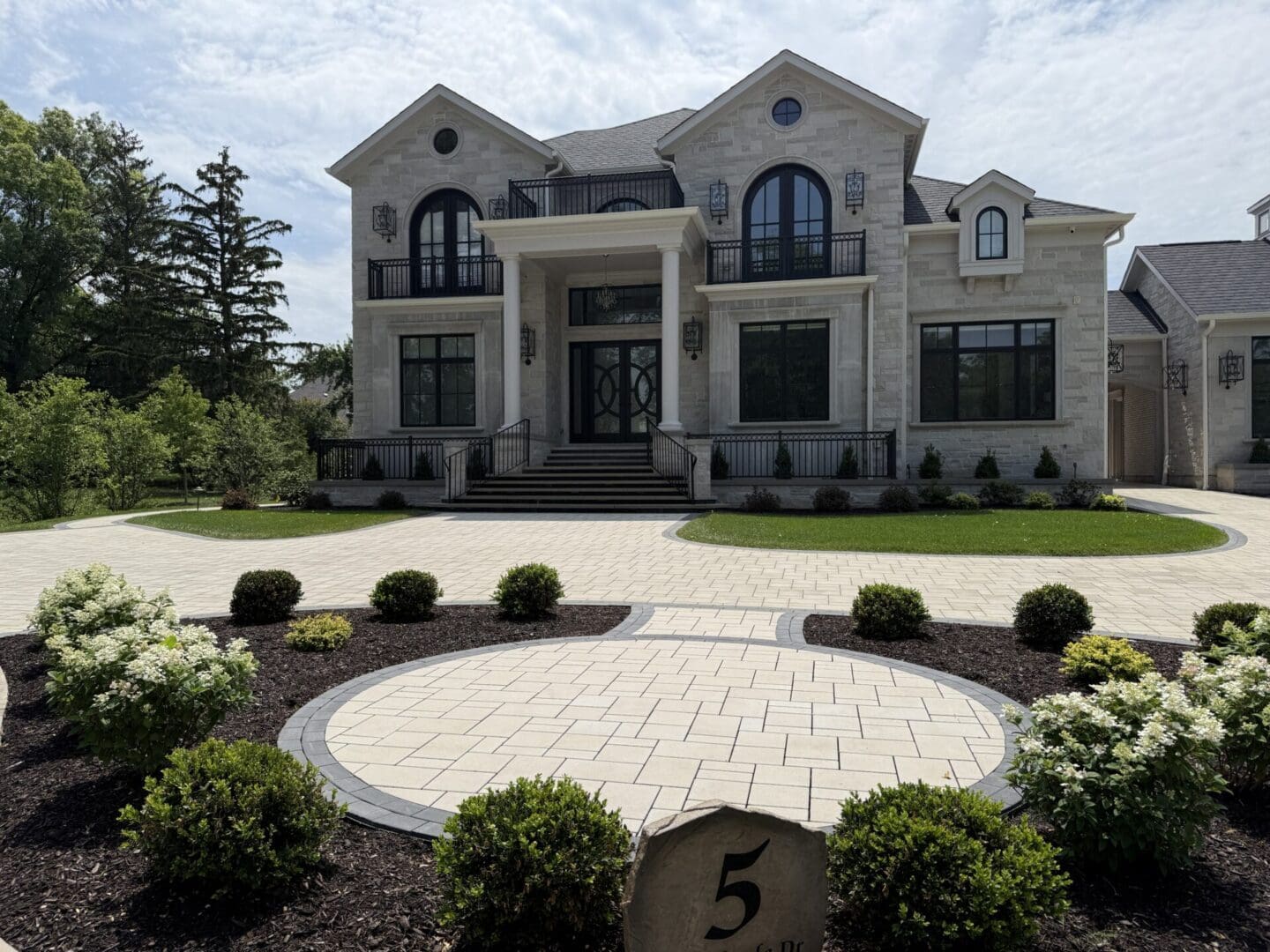 Paver driveway with professional plant installation in Oak Brook, IL